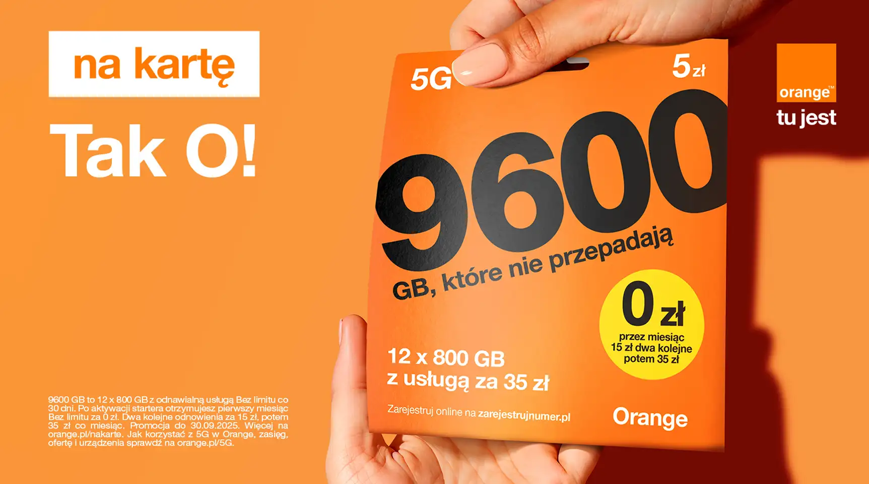 Baner z ofertą na kartę