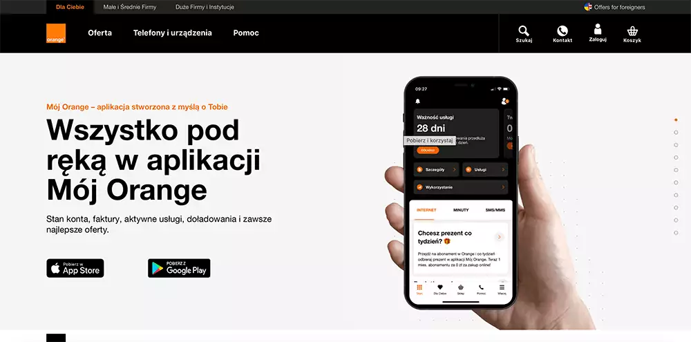 screen jak doładować w  mój orange