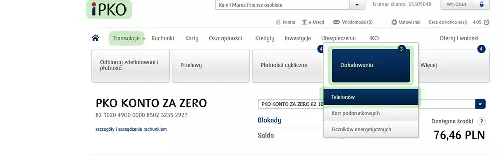 screen jak doładować w ipko